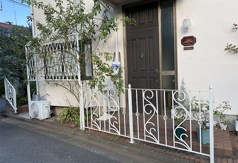 Wrought Iron Exterior Slope Fence