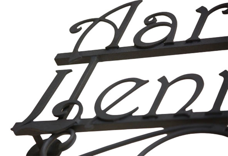 Wrought Aluminium Sign