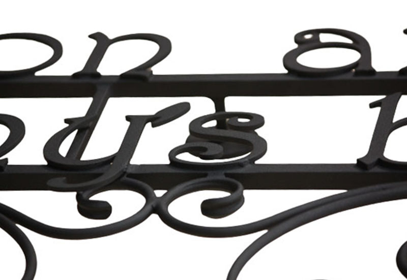 Wrought Aluminium Sign