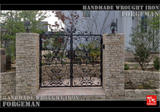 Wrought Iron Double Swing Gate