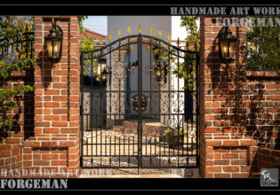 Wrought Iron Double Swing Gate