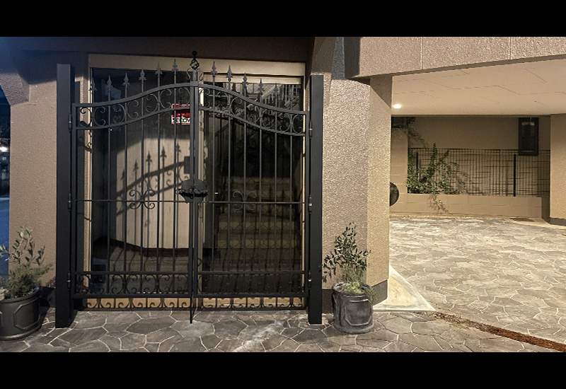 Wrought Iron Double Swing Gate