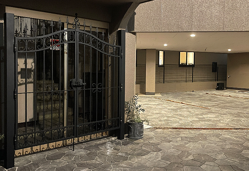 Wrought Iron Double Swing Gate