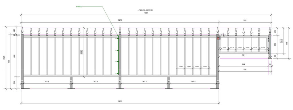 JPN-4228 | Wrought Iron Fence and Gate