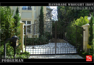 Wrought Iron Double Swing Gate