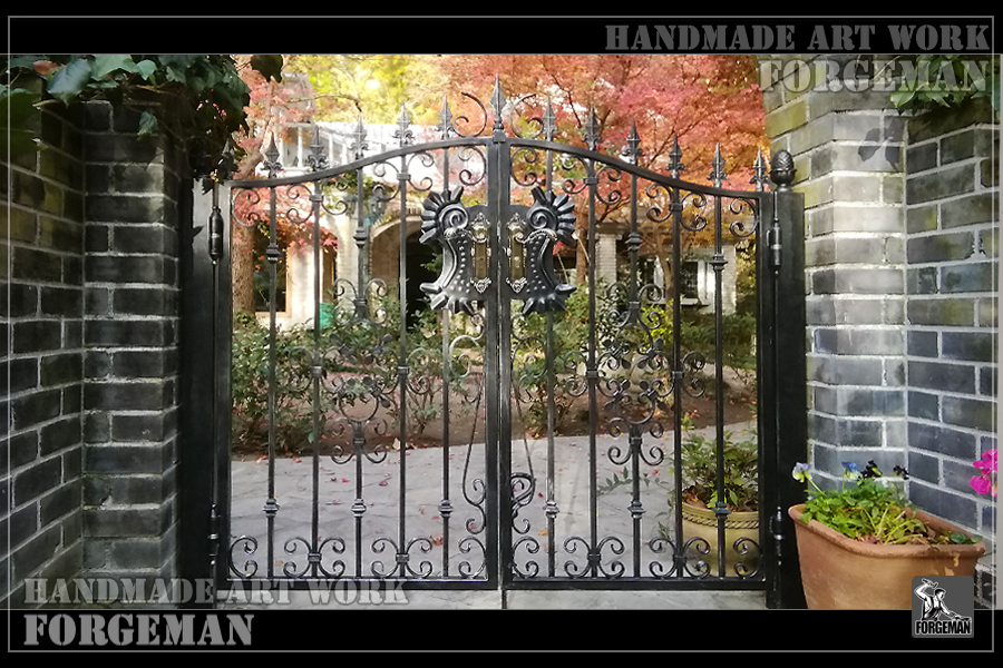 Wrought Iron Double Swing Gate