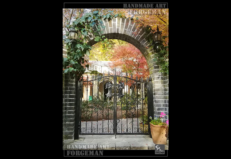 Wrought Iron Double Swing Gate