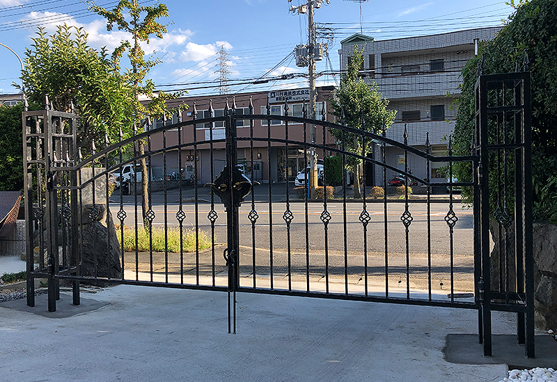 Wrought Iron Double Swing Gate