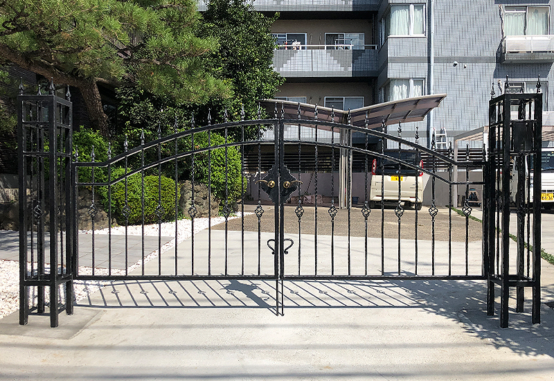 Wrought Iron Double Swing Gate
