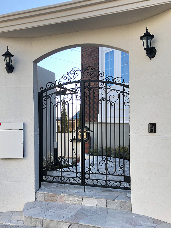 Wrought Iron Double Swing Gate