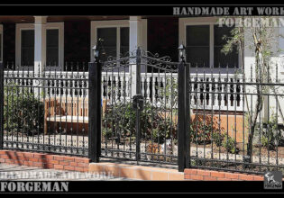 Wrought Aluminium Double Swing Gate, Exterior Fence