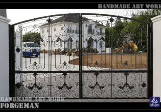 Wrought Iron Double Swing Gate