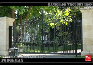 Wrought Iron Double Swing Gate