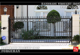 Wrought Iron Double Swing Gate