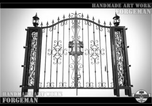 Wrought Aluminium Double Swing Gate