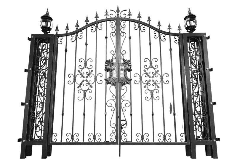 Wrought Aluminium Double Swing Gate
