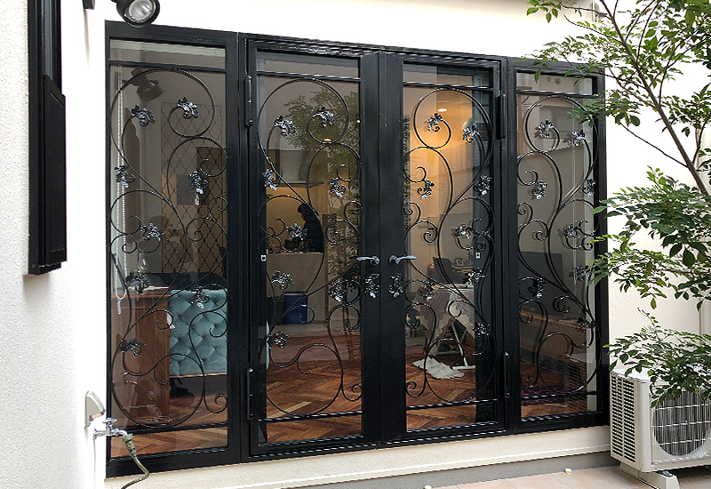 Wrought Iron Glass Door, Panel