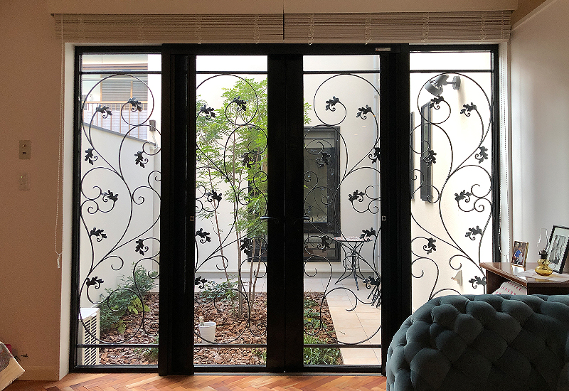 Wrought Iron Glass Door, Panel