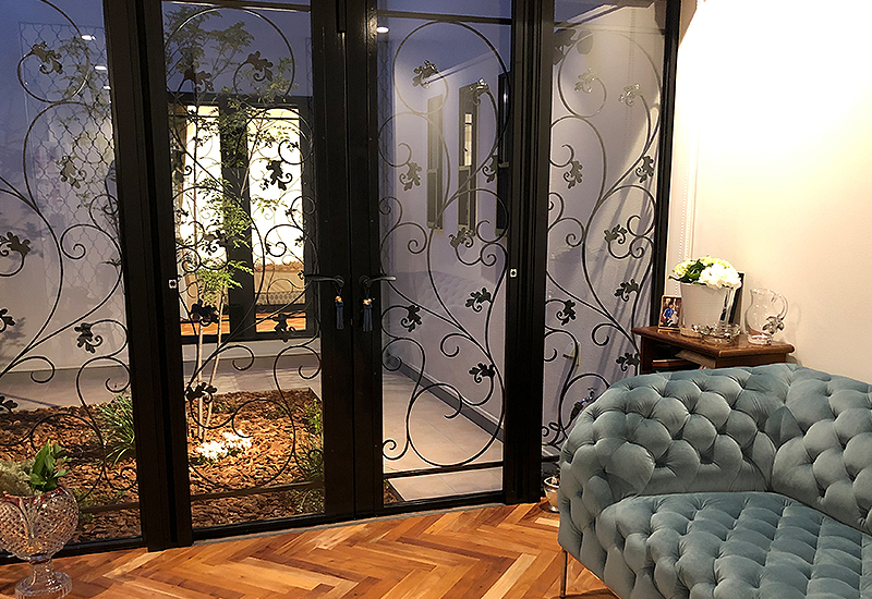 Wrought Iron Glass Door, Panel