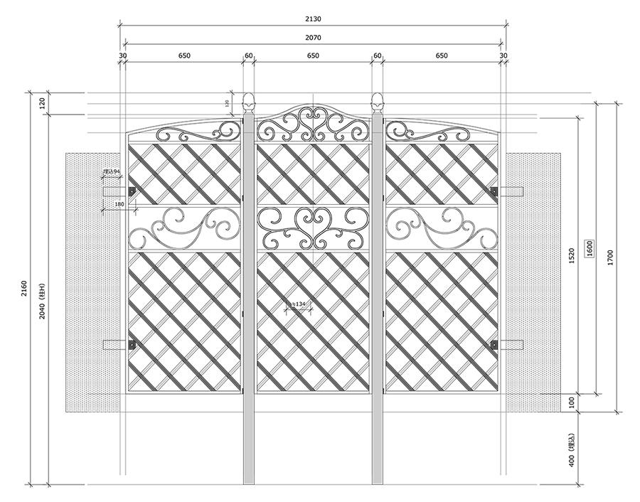 Wrought Iron Garden Fence