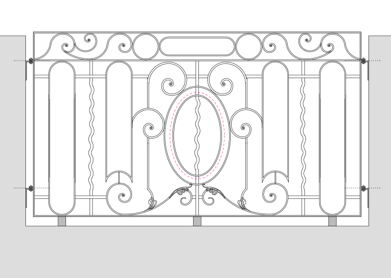 Wrought Iron Balcony Fence, Exterior Fence
