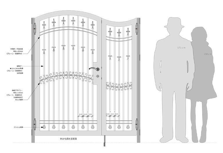 Wrought Iron Swing Gate