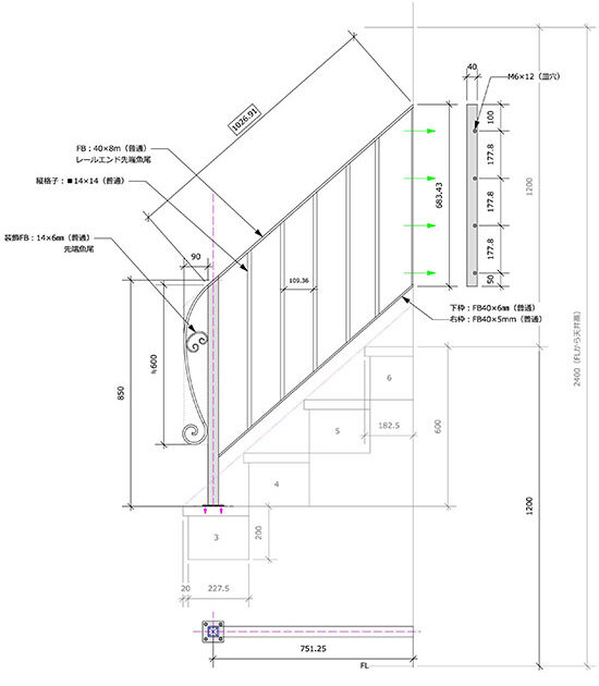 Wrought Iron Staircase Fence, Interior Fence