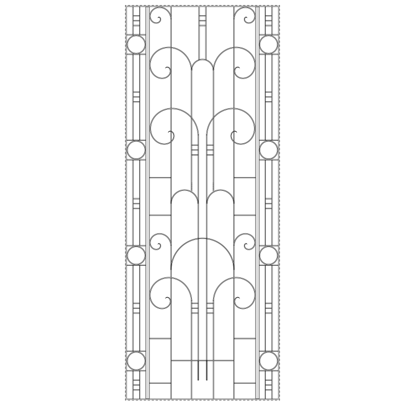 Wrought Iron Door Panel