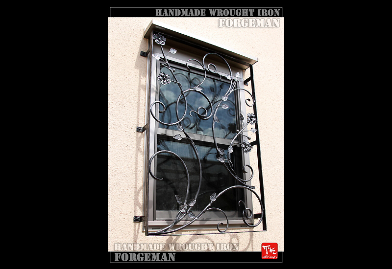 Wrought Iron Window Grate Panel