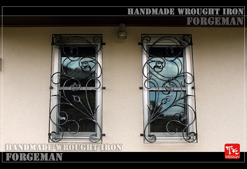 Wrought Iron Window Grate Panel
