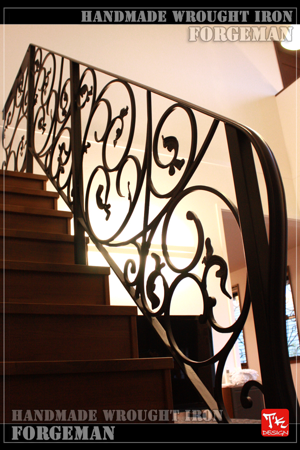 Wrought Iron Handrail Stair Fence