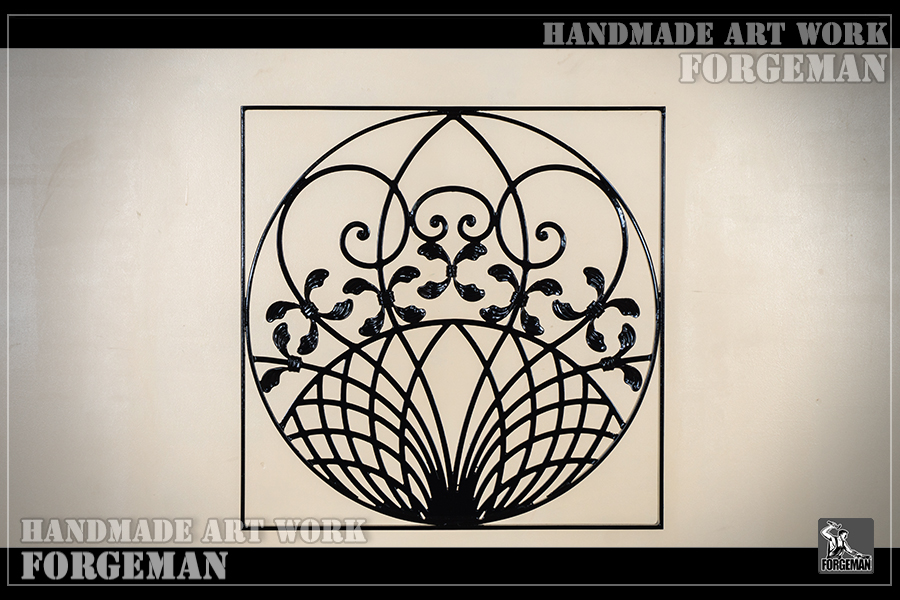 Wrought Iron Inlaid Panel