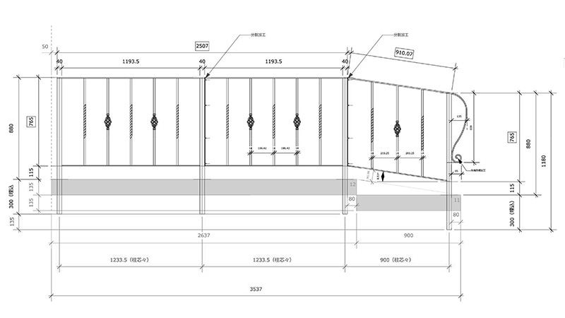 JPN-4163ABC｜Wrought Aluminium Staircase Fence