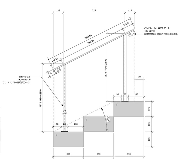 Wrought Iron Railing Handrail