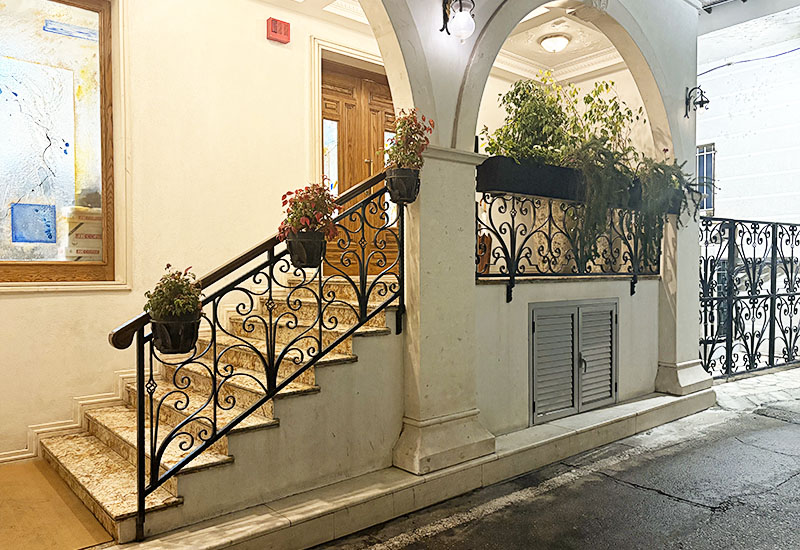 Wrought Iron Stair Fence | Vintage Style Outdoor Railing