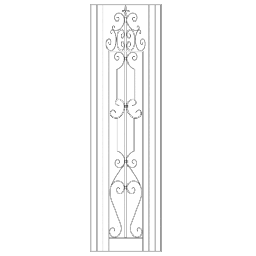 Wrought Iron Door Panel